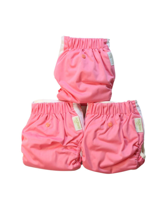 A Pink Cloth Diapers from Just Peachy in size 3T for girl. (Back View)