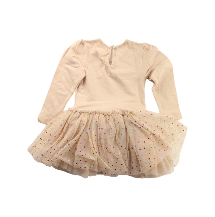 A Beige Long Sleeve Dresses from Konges Sløjd in size 12-18M for girl. (Back View)