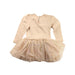 A Beige Long Sleeve Dresses from Konges Sløjd in size 12-18M for girl. (Back View)