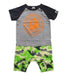 A Grey Short Sleeve Rompers from BAPE KIDS in size 12-18M for boy. (Front View)