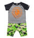 A Grey Short Sleeve Rompers from BAPE KIDS in size 12-18M for boy. (Front View)