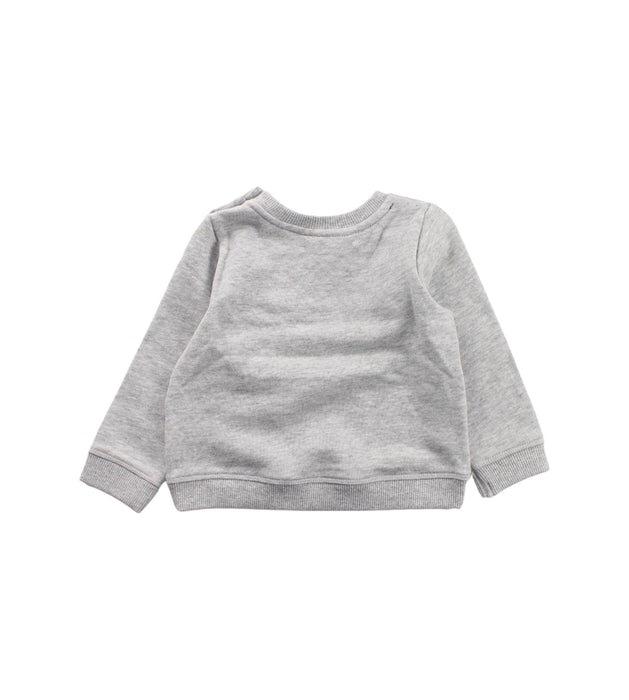 A Grey Buttoned Sweatshirts from The Little White Company in size 6-12M for boy. (Back View)