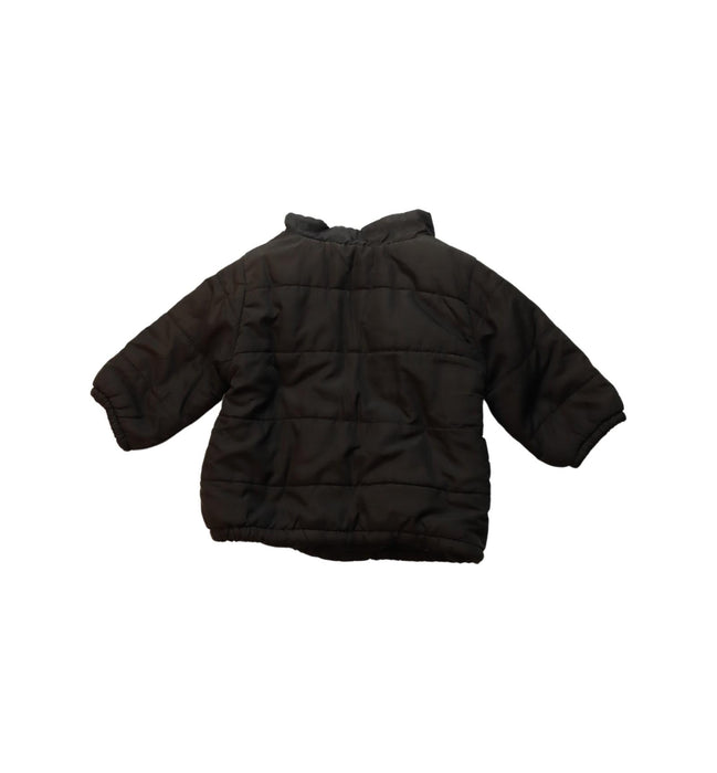 A Brown Puffer/Quilted Jackets from Jacadi in size 6-12M for neutral. (Back View)