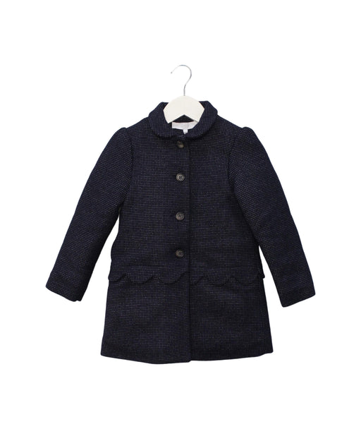 A Navy Coats from Tartine et Chocolat in size 4T for girl. (Front View)