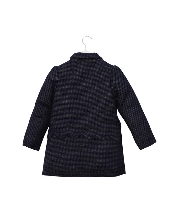 A Navy Coats from Tartine et Chocolat in size 4T for girl. (Back View)