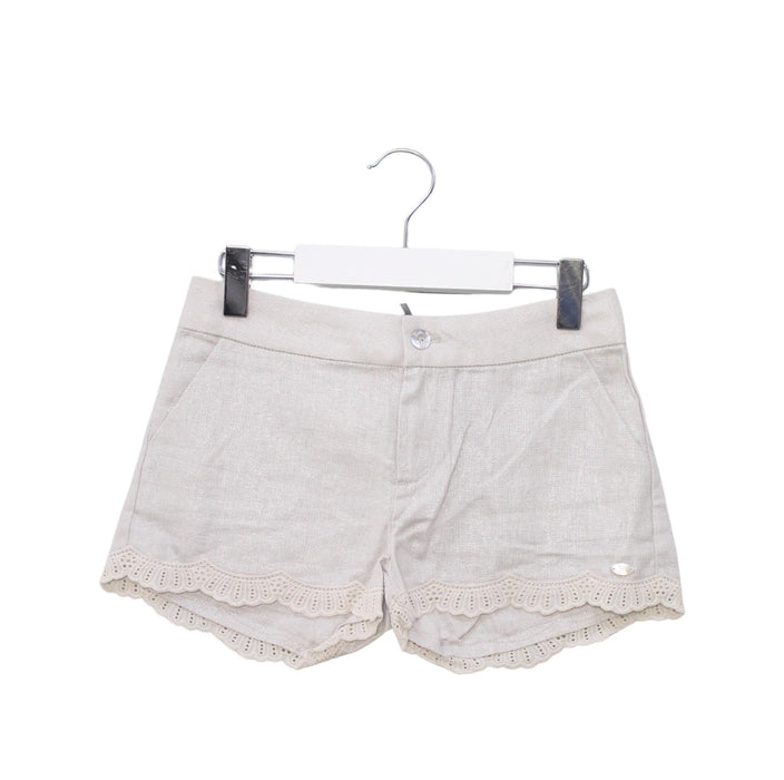 A Grey Shorts from Tartine et Chocolat in size 4T for girl. (Front View)