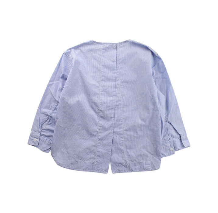 A Blue Long Sleeve Tops from Jacadi in size 5T for girl. (Back View)
