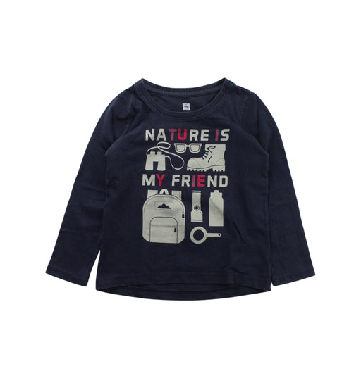 A Blue Long Sleeve T Shirts from Tea in size 3T for boy. (Front View)