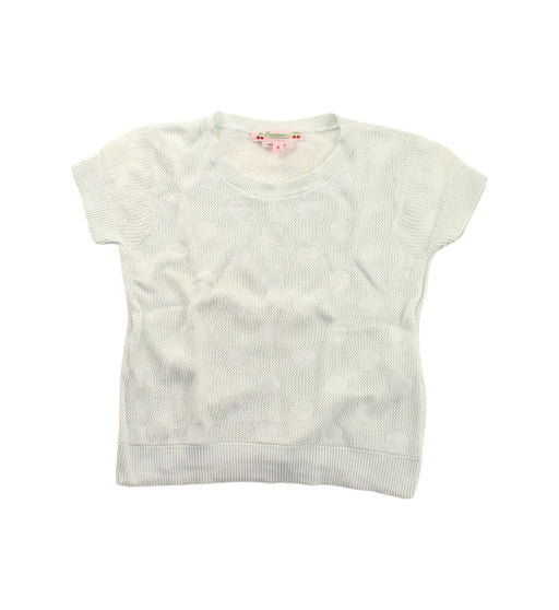 A White Short Sleeve Tops from Bonpoint in size 4T for girl. (Front View)