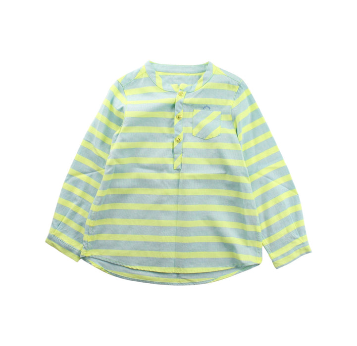 A Green Long Sleeve Tops from Nanos in size 5T for girl. (Front View)