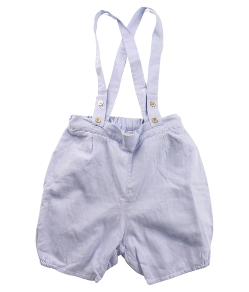 A White Overall Shorts from Paz Rodriguez in size 4T for boy. (Front View)