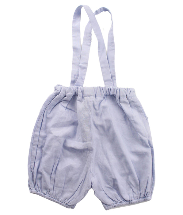 A White Overall Shorts from Paz Rodriguez in size 4T for boy. (Back View)
