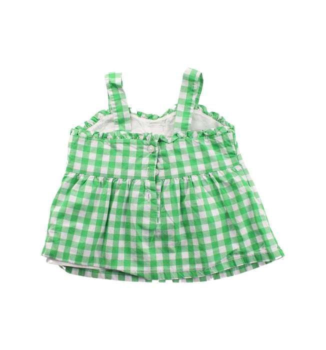 A Green Sleeveless Dresses from Janie & Jack in size 12-18M for girl. (Back View)