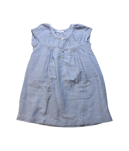 A Blue Short Sleeve Dresses from Jacadi in size 6T for girl. (Front View)