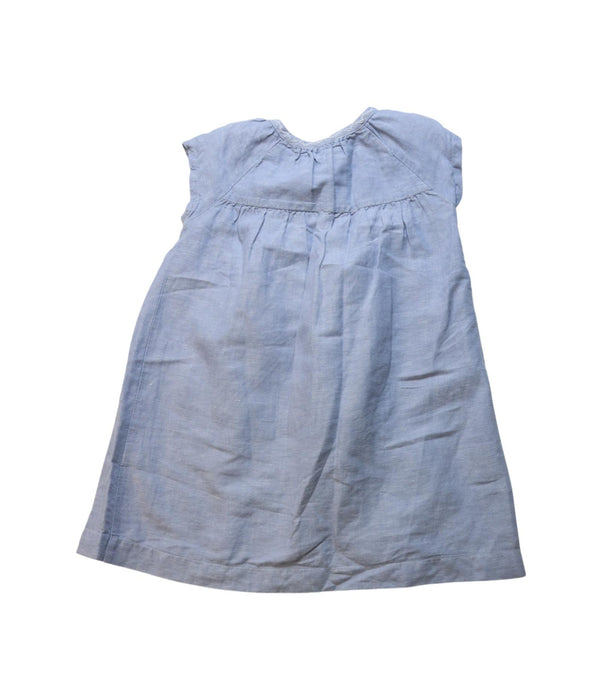 A Blue Short Sleeve Dresses from Jacadi in size 6T for girl. (Back View)