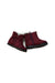 A Red Winter Boots from Organic Mom in size 12-18M for girl. (Front View)