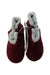 A Red Winter Boots from Organic Mom in size 12-18M for girl. (Back View)