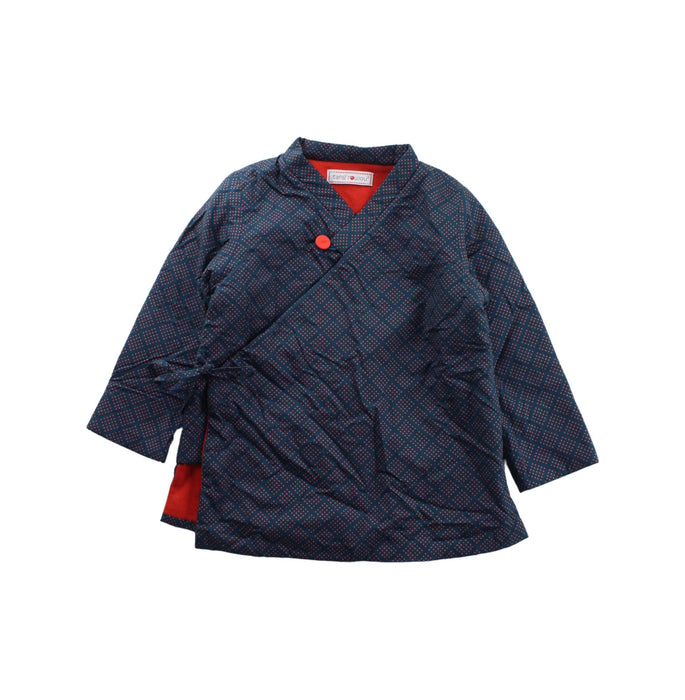 A Teal Long Sleeve Tops from Tang'Roulou in size 2T for girl. (Front View)