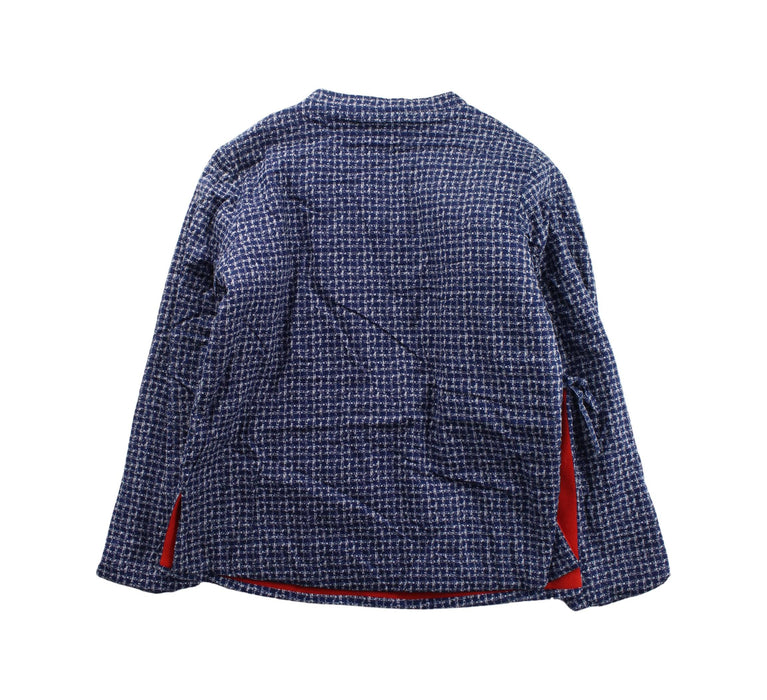 A Blue Long Sleeve Tops from Tang'Roulou in size 8Y for girl. (Back View)