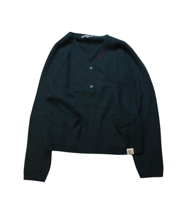 A Green Cardigans from Bonpoint in size 12Y for boy. (Front View)