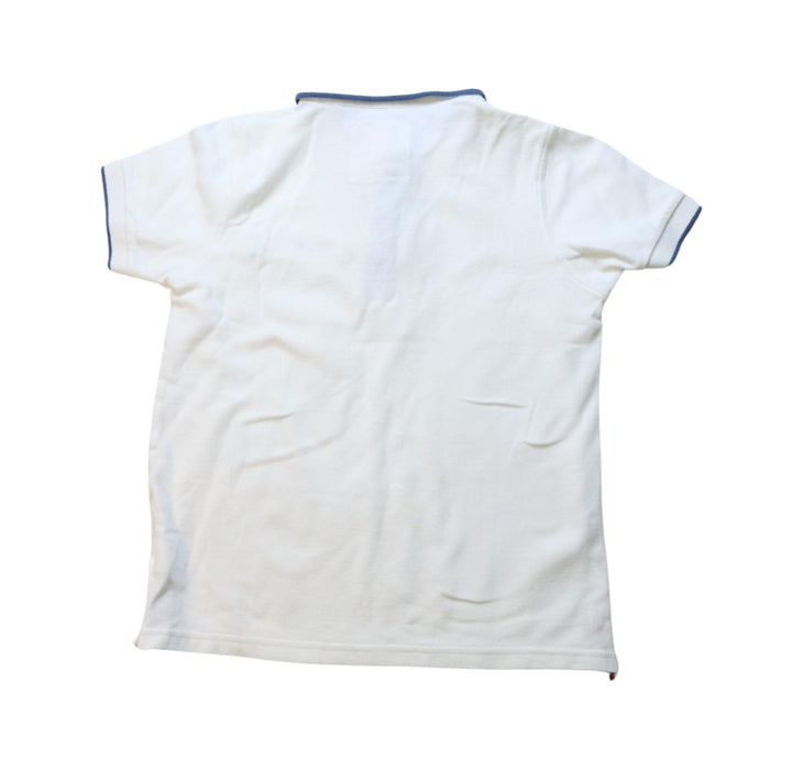 A White Short Sleeve Polos from Gingersnaps in size 10Y for boy. (Back View)