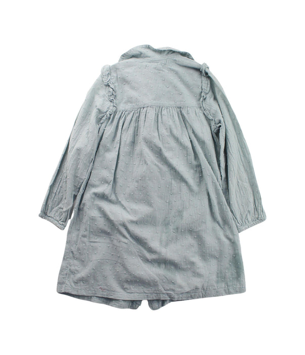 A Green Long Sleeve Dresses from Excuse My French in size 2T for girl. (Back View)