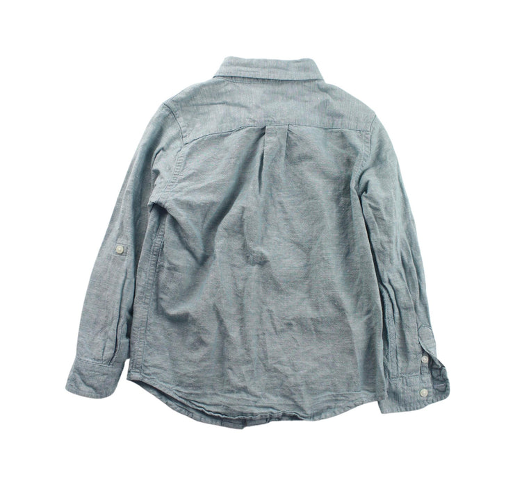 A Green Long Sleeve Shirts from Janie & Jack in size 5T for girl. (Back View)