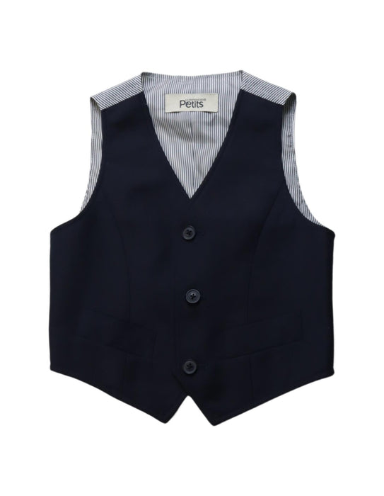 A Black Suit Vests from La Compagnie des Petits in size 3T for boy. (Front View)