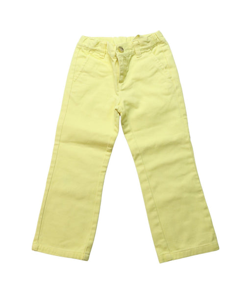 A Yellow Casual Pants from Janie & Jack in size 3T for girl. (Front View)