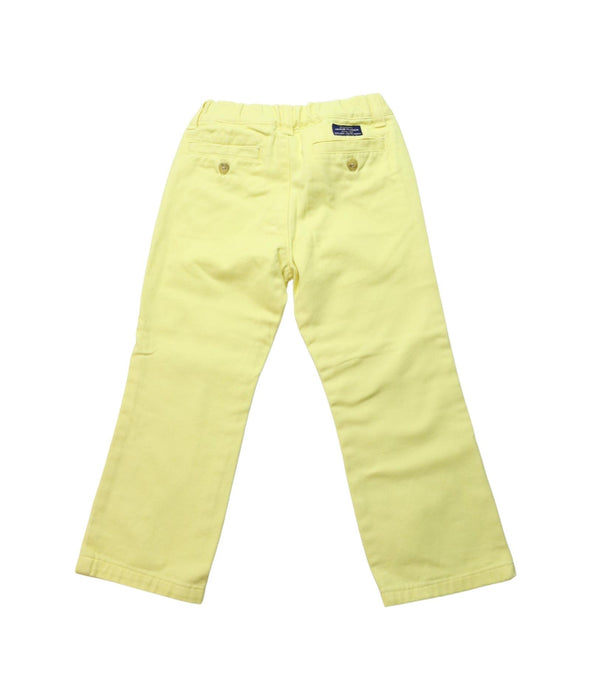 A Yellow Casual Pants from Janie & Jack in size 3T for girl. (Back View)