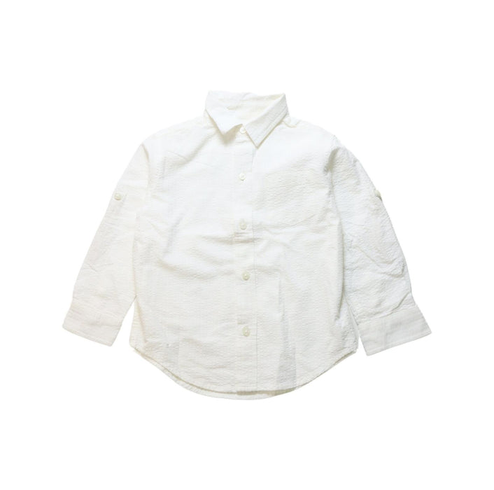 A White Long Sleeve Shirts from Janie & Jack in size 2T for boy. (Front View)