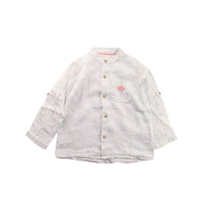 A Blue Long Sleeve Shirts from Pili Carrera in size 3T for boy. (Front View)