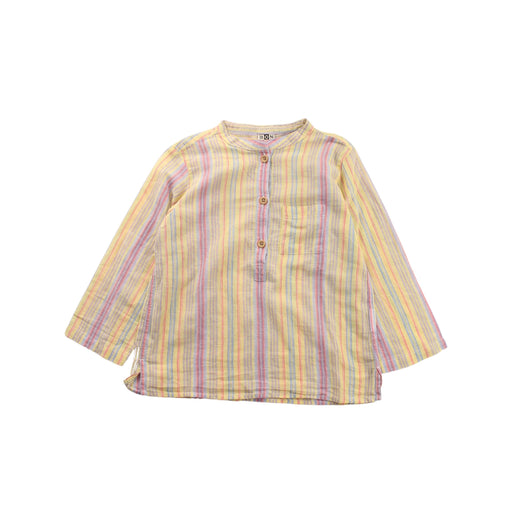 A Yellow Long Sleeve Tops from Bonton in size 2T for boy. (Front View)