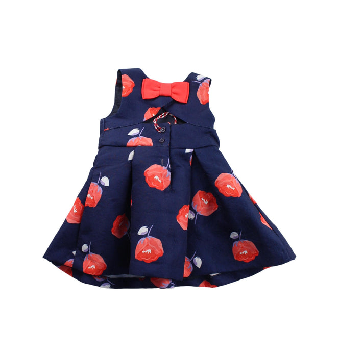 A Blue Sleeveless Dresses from Mides in size 3-6M for girl. (Back View)