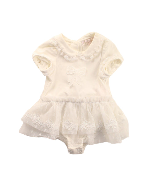 A White Short Sleeve Bodysuits from Nicholas & Bears in size 6-12M for girl. (Front View)