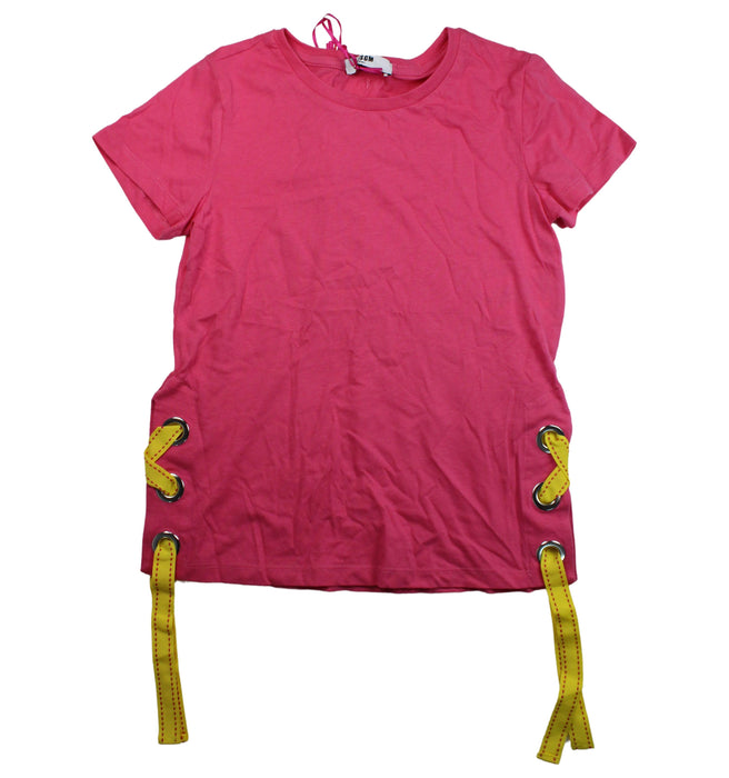 A Pink Short Sleeve T Shirts from MSGM in size 8Y for girl. (Front View)