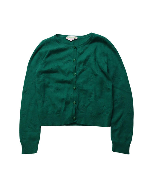 A Green Cardigans from Bonpoint in size 8Y for girl. (Front View)