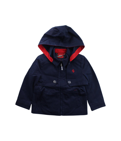 A Blue Lightweight Jackets from Ferrari in size 3T for boy. (Front View)