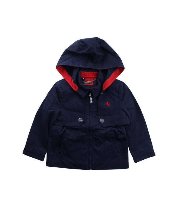 A Blue Lightweight Jackets from Ferrari in size 3T for boy. (Front View)