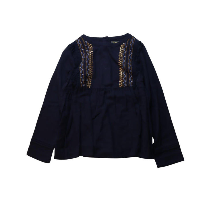 A Multicolour Long Sleeve Tops from Velveteen in size 8Y for girl. (Front View)