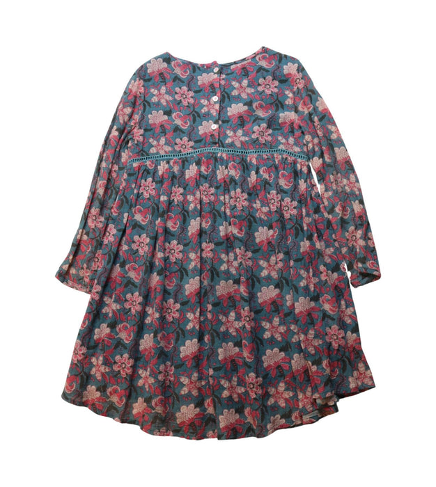 A Multicolour Long Sleeve Dresses from Louise Misha in size 6T for girl. (Back View)