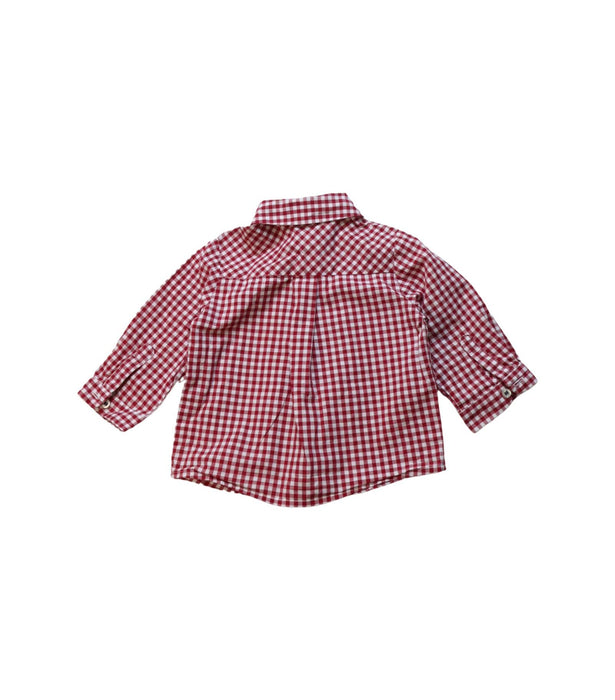 A Red Long Sleeve Shirts from Jacadi in size 3-6M for boy. (Back View)