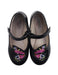 A Black Flats from Sophia Webster in size 4T for girl. (Back View)