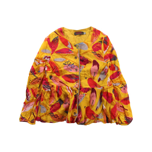 A Yellow Cardigans from Catimini in size 6T for girl. (Front View)