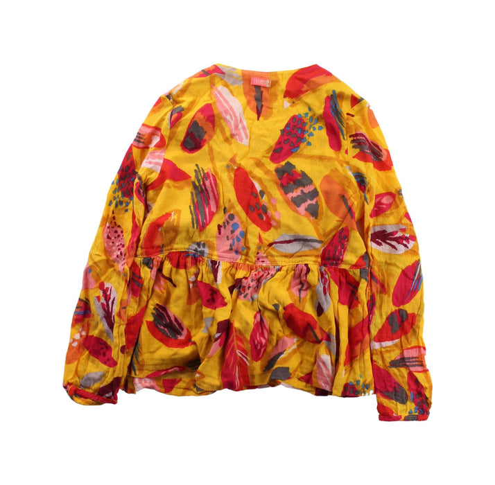 A Yellow Cardigans from Catimini in size 6T for girl. (Back View)