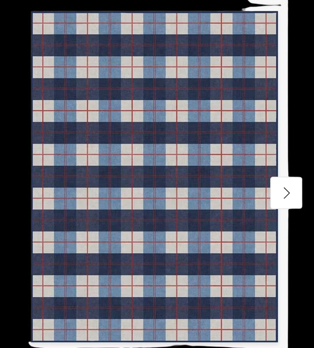 A Blue Playmats from Ruggable in size O/S for neutral. (Front View)