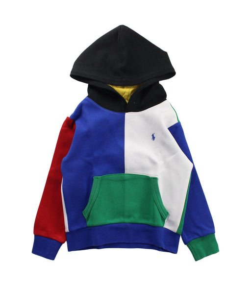 A Blue Hooded Sweatshirts from Polo Ralph Lauren in size 4T for boy. (Front View)