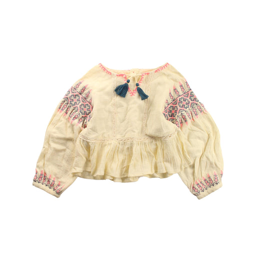 A Ivory Long Sleeve Tops from Louise Misha in size 4T for girl. (Front View)