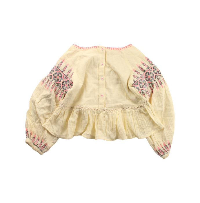 A Ivory Long Sleeve Tops from Louise Misha in size 4T for girl. (Back View)