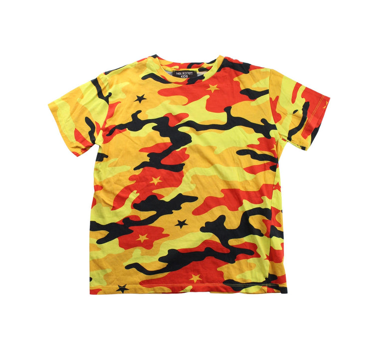 A Yellow Short Sleeve T Shirts from Neil Barrett Kids in size 12Y for boy. (Front View)